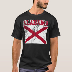 Camiseta T-shirt da bandeira do estado de Alabama