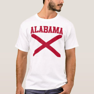 Camiseta T-shirt da bandeira do estado de Alabama