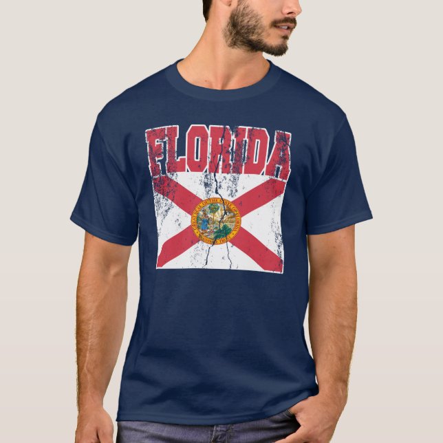 Camiseta T-shirt da bandeira do estado de Florida (Frente)