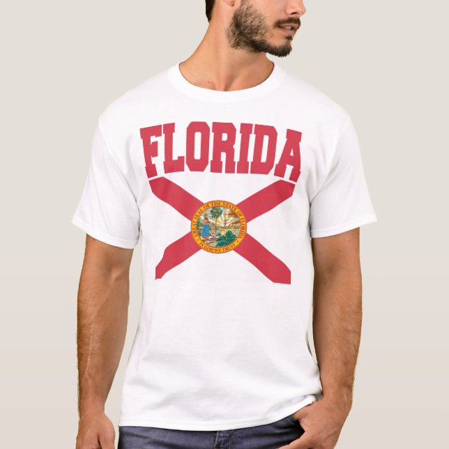 Camiseta T-shirt da bandeira do estado de Florida (Frente)