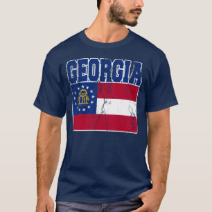 Camiseta T-shirt da bandeira do estado de Geórgia