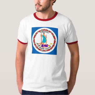 Camiseta T-shirt da bandeira do estado de Virgínia