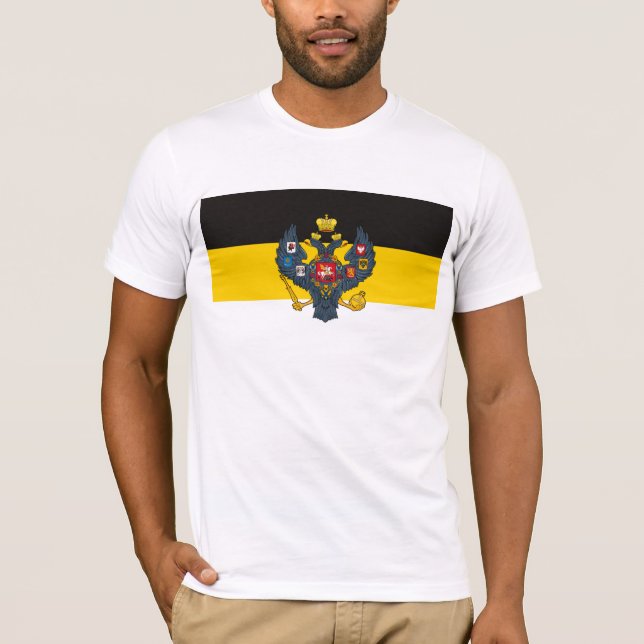 Camiseta T-shirt da bandeira do império de russo (Frente)