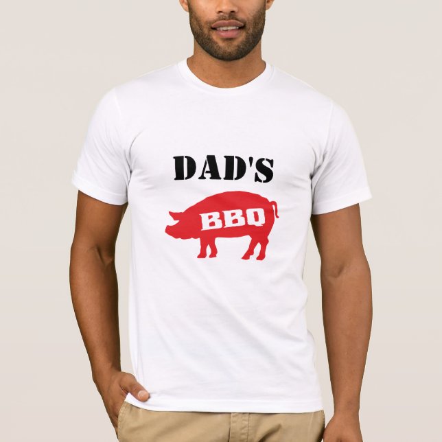 Camiseta T-Shirt da Barba do CHURRASCO do pai (Frente)
