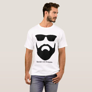 Camiseta T-shirt da barba e dos óculos de sol