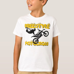 Camiseta T-shirt da bicicleta da sujeira dos meninos