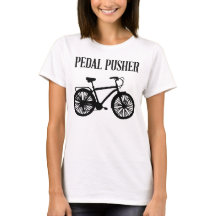 T-shirt da bicicleta do empurrador de pedal