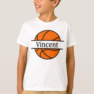 Camiseta T-shirt da Bola de Cesto de Nome Personalizado