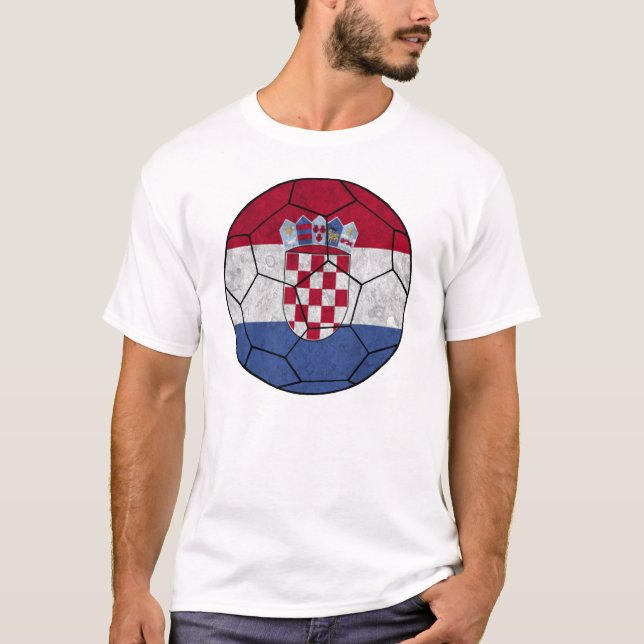 Camiseta T-shirt da bola de futebol de Croatia (Frente)