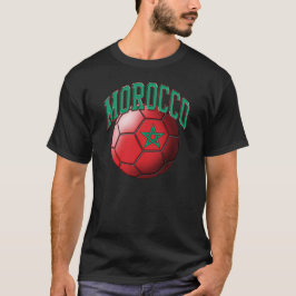 Camiseta T-shirt da bola de futebol de Marrocos