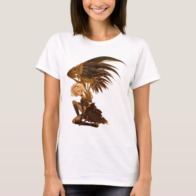 Camiseta T-shirt da boneca da fantasia de Steampunk (Frente)