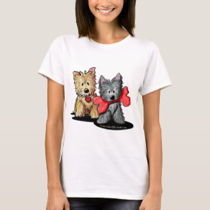 Camiseta T-shirt da boneca do duo de Terrier de monte de