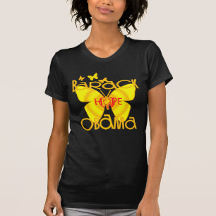Camiseta T-shirt da borboleta de Obama do apoio