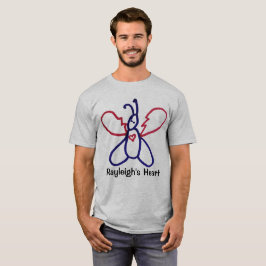 Camiseta T-shirt da borboleta do coração de Rayleigh
