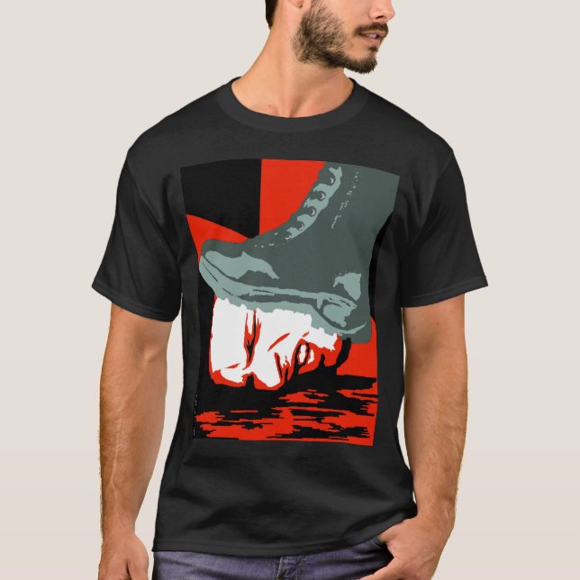 Camiseta T-shirt da bota de Orwell (Frente)