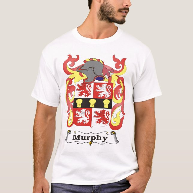 Camiseta T-shirt da brasão da família de Murphy (Frente)