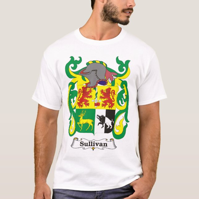 Camiseta T-shirt da brasão da família de Sullivan (Frente)