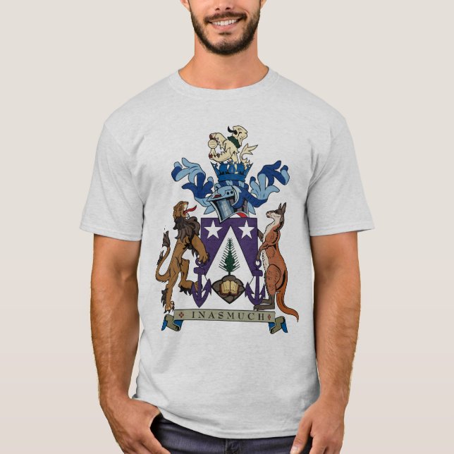 Camiseta T-shirt da brasão da ilha Norfolk (Frente)