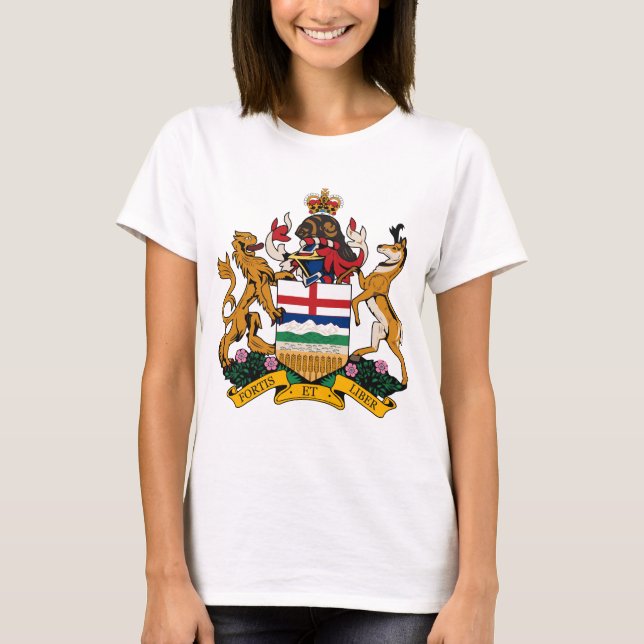 Camiseta T-shirt da brasão de Alberta (Frente)