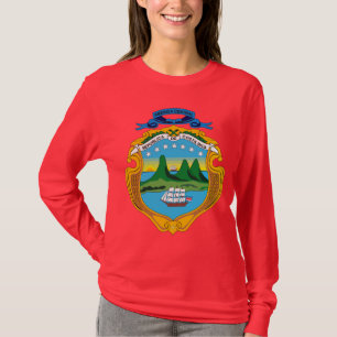 Camiseta T-shirt da brasão de Costa Rica