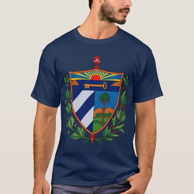 Camiseta T-shirt da brasão de Cuba (Frente)