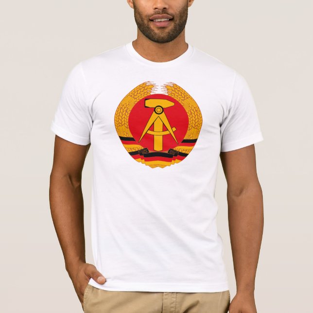 Camiseta T-shirt da brasão de East Germany (Frente)