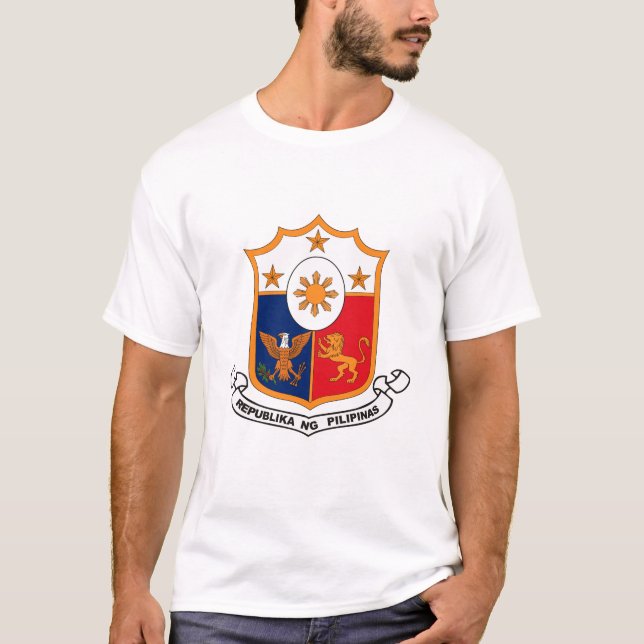 Camiseta T-shirt da brasão de Filipinas (Frente)