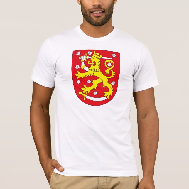 Camiseta T-shirt da brasão de Finlandia (Frente)