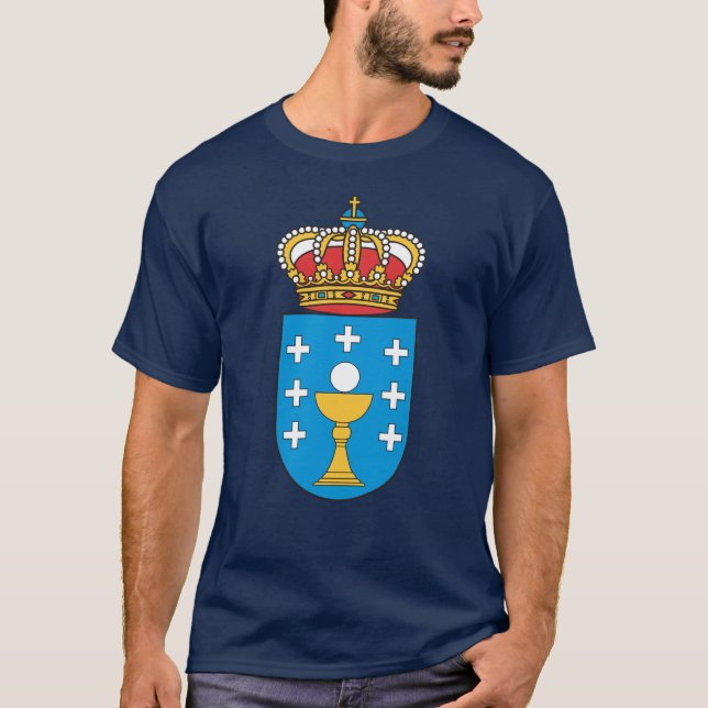 Camiseta T-shirt da brasão de Galiza (Frente)