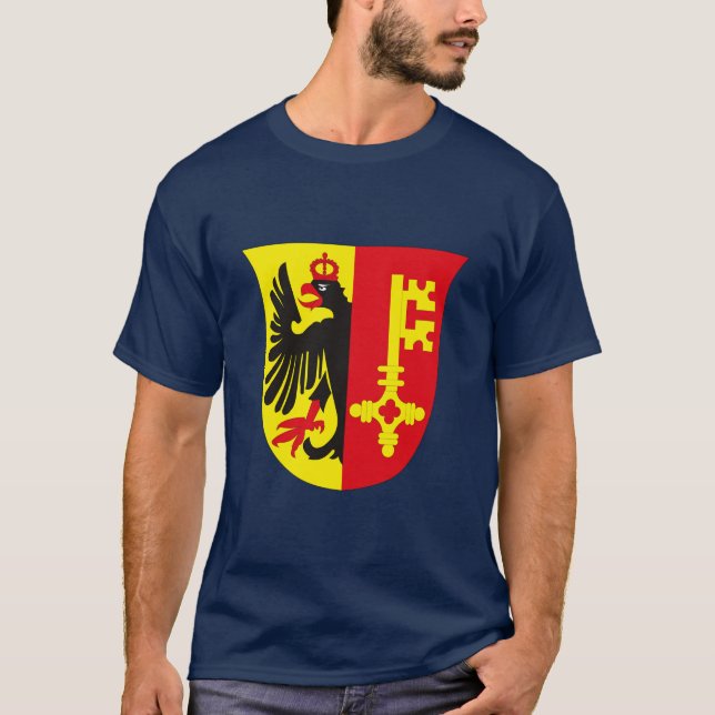 Camiseta T-shirt da brasão de Genebra (Frente)