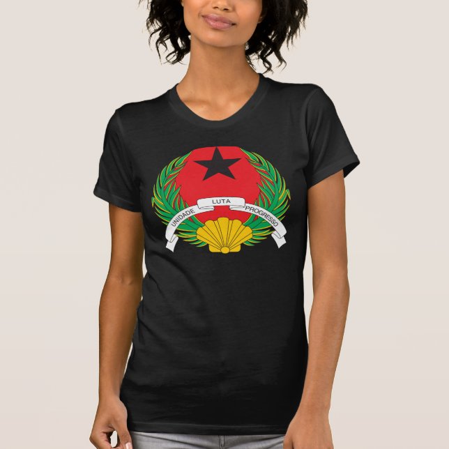 Camiseta T-shirt da brasão de Guiné-Bissau (Frente)