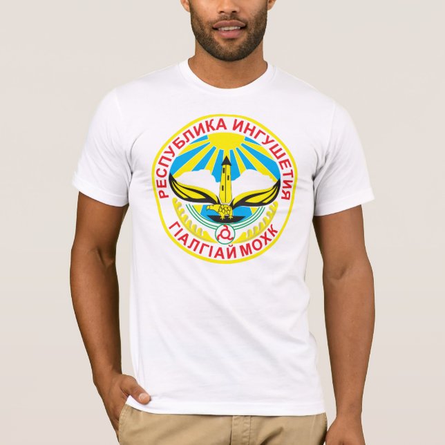 Camiseta T-shirt da brasão de Ingushetia (Frente)