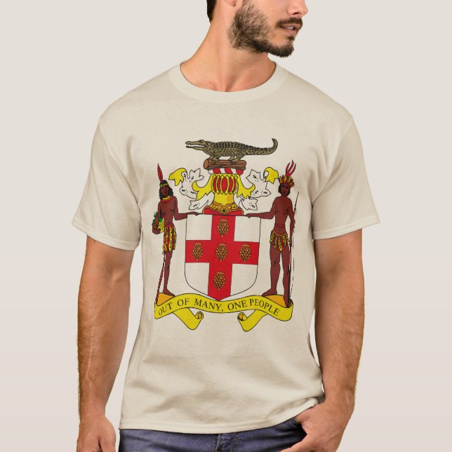 Camiseta T-shirt da brasão de Jamaica (Frente)