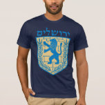 Camiseta T-shirt da brasão de Jerusalem<br><div class="desc">Um grande presente para qualquer um judaico ou qualquer um com um respeito da cidade santa e da Israel. Personalize estes em cores e em estilos diferentes para homens e mulheres.</div>