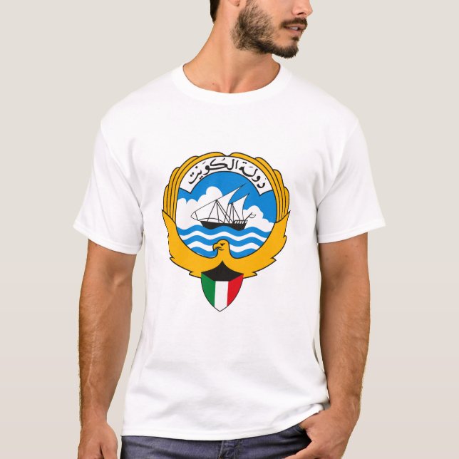 Camiseta T-shirt da brasão de Kuwait (Frente)