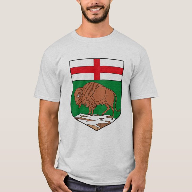 Camiseta T-shirt da brasão de Manitoba (Frente)