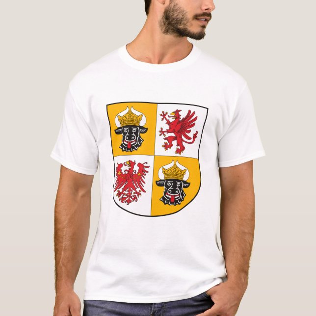 Camiseta T-shirt da brasão de Mecklenburg Vor Pommern (Frente)