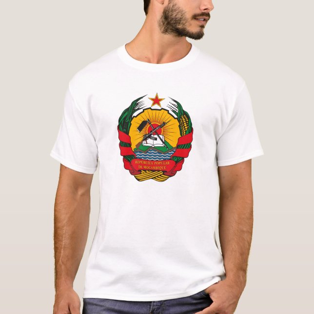 Camiseta T-shirt da brasão de Mozambique (Frente)