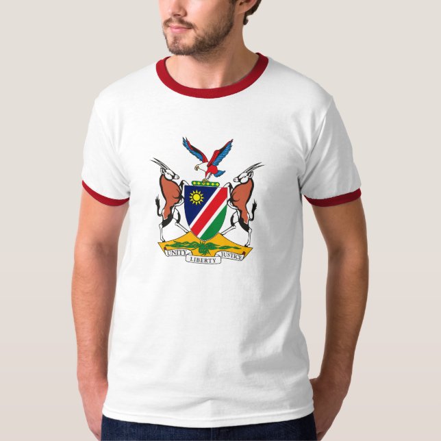Camiseta T-shirt da brasão de Namíbia (Frente)