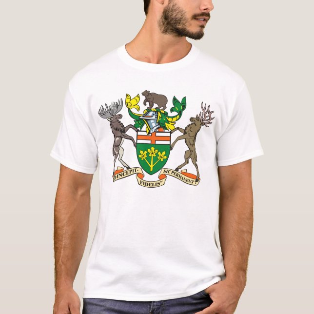 Camiseta T-shirt da brasão de Ontário (Frente)