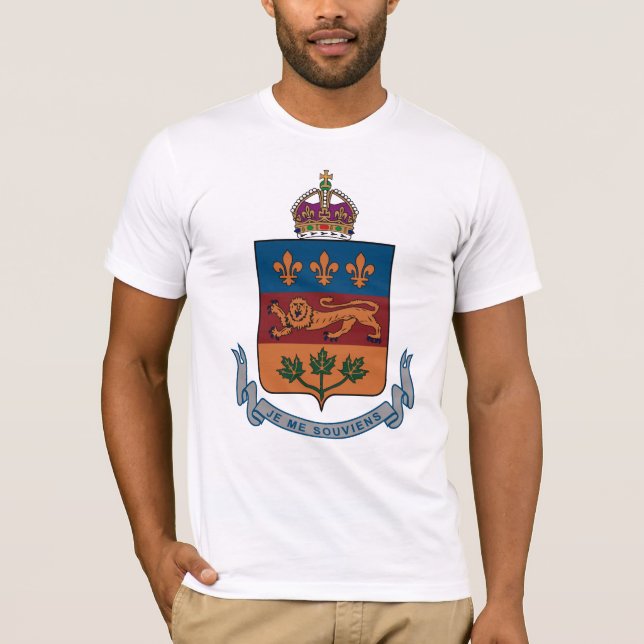 Camiseta T-shirt da brasão de Quebeque (alternativo) (Frente)