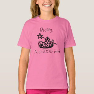 Camiseta T-shirt da bruxa das meninas bom