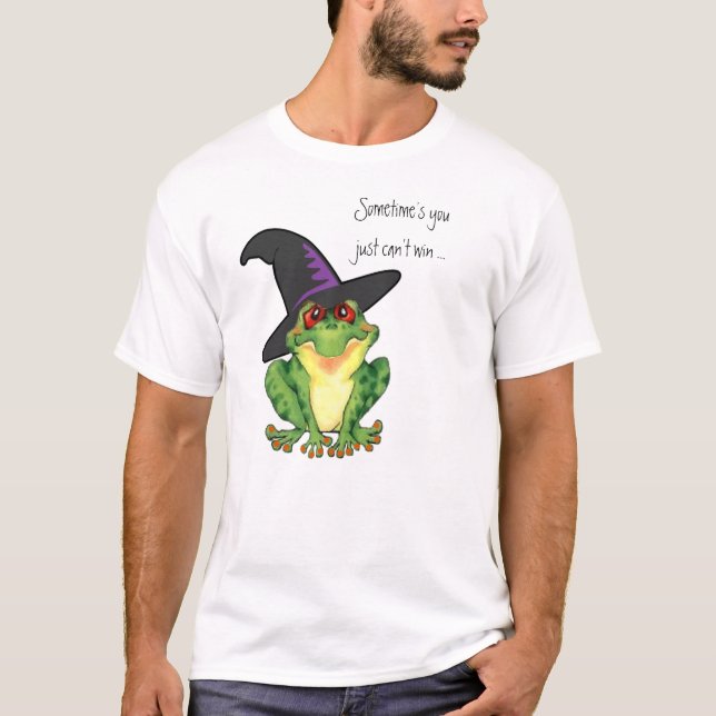 Camiseta T-shirt da bruxa do comedor de rãs (Frente)