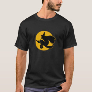 Camiseta t-shirt da bruxa do Dia das Bruxas dos anos 30
