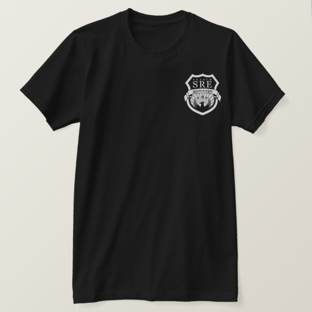 Camiseta T-shirt da busca SRE (Frente do Design)