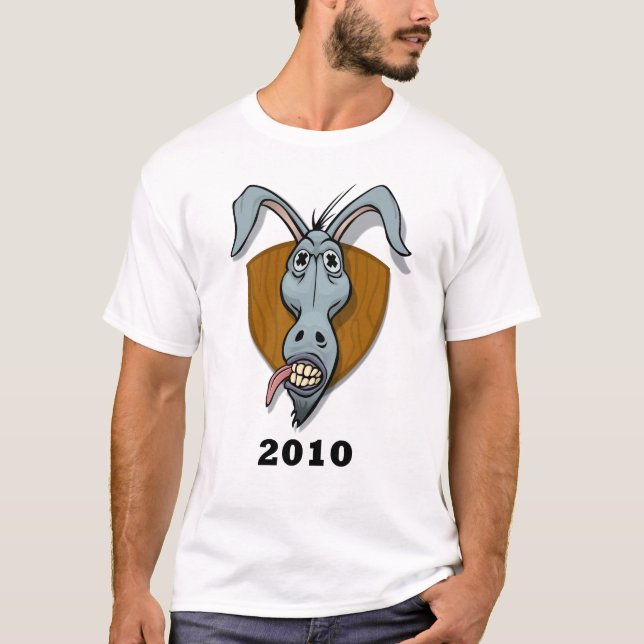 Camiseta T-shirt da cabeça do troféu de Democrata (Frente)