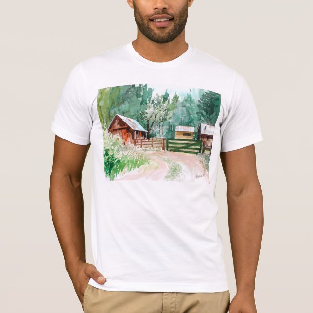 Camiseta T-shirt da cabine da montanha (Frente)
