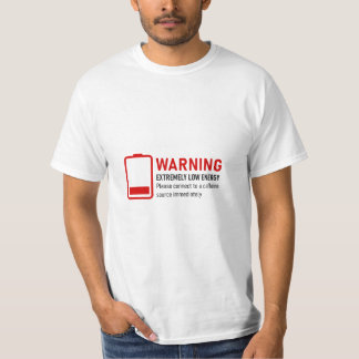 Camiseta T-shirt da Caffeine de Baixa Energia