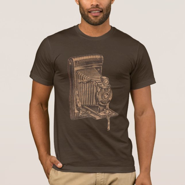 Camiseta T-shirt da câmera do vintage (Frente)
