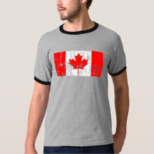 Camiseta T-shirt da campainha da bandeira de Canadá do